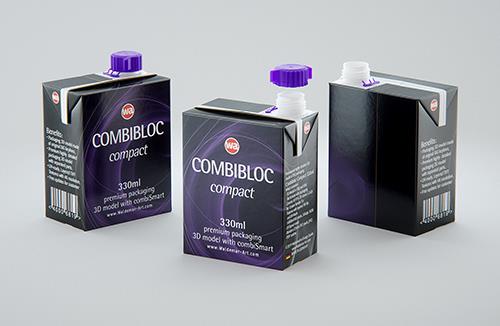 SIG combiBloc Compact 375ml with combiSmart closure packaging 3D model