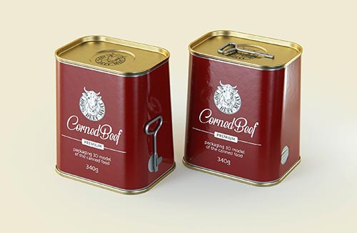 Olive Oil Metal Can 3Le Packaging Mockup Front View