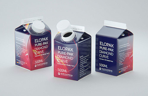 Elopak 3d model - Pure-Pak Classic 500ml packaging 3d model