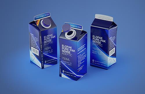 Elopak Pure-Pak Classic Curve 1000ml packaging 3d model