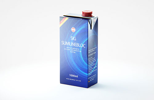 Premium Packaging 3D Model of carton package for 4x250ml Tetra Prizma Edge