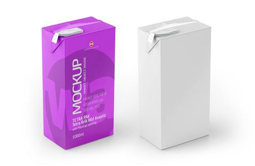 Tetra Pack Brick EDGE 1500ml with WingCap30 Carton packaging professional 3D model pak