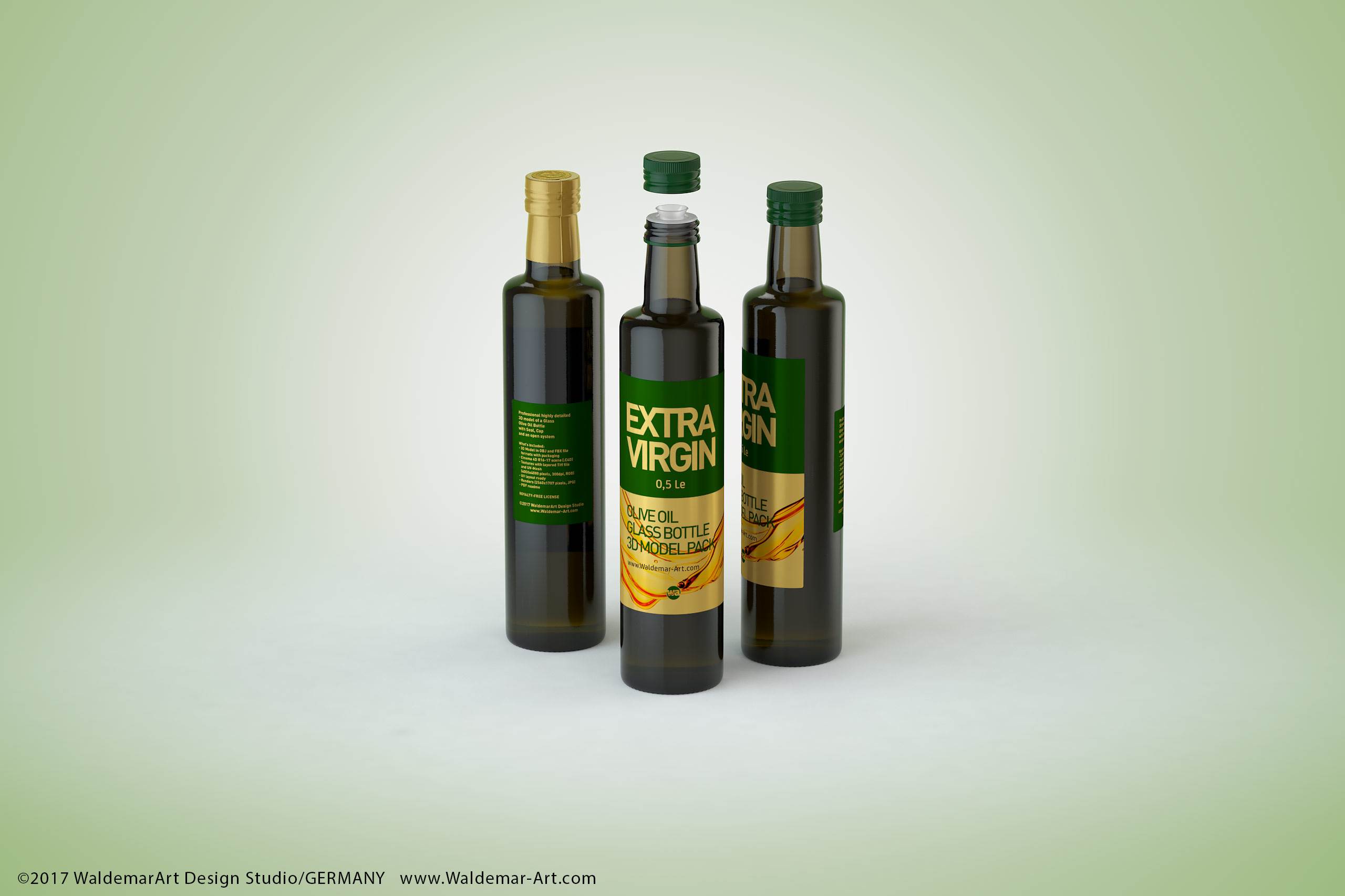 Glass olive model