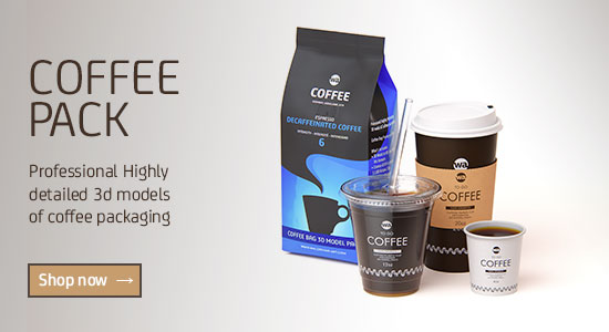 Coffee packaging 3D models for Download