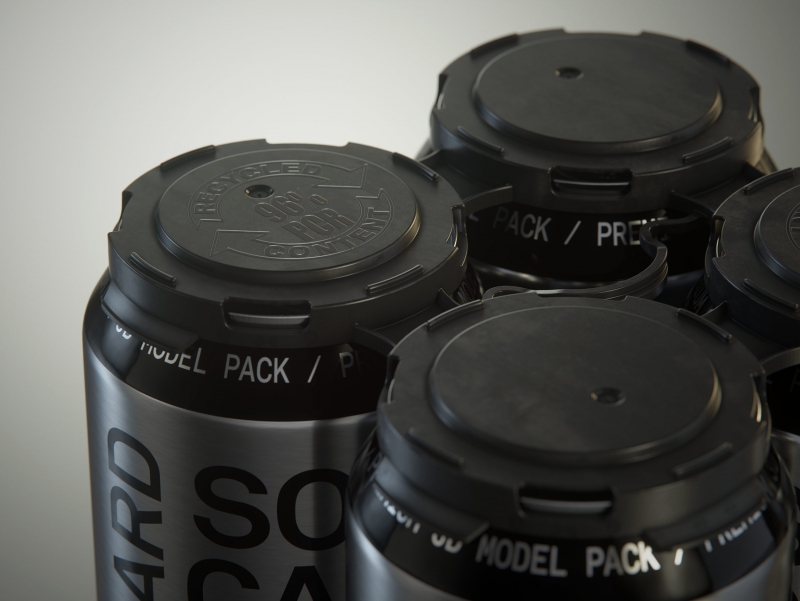 4x PakTech Plastic Handle for Metal Cans 3D model
