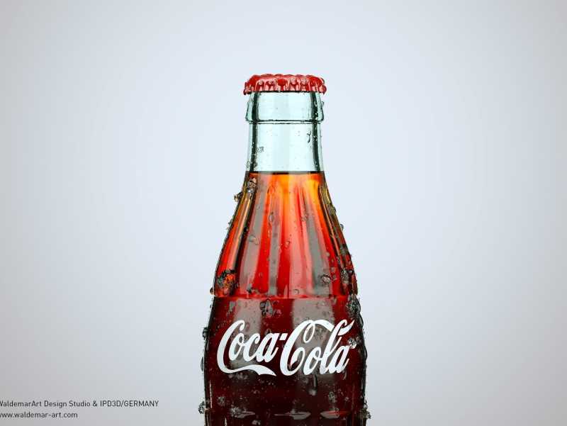 Free packaging 3D Model and Scene of Coca-Cola bottle (Octane Render)