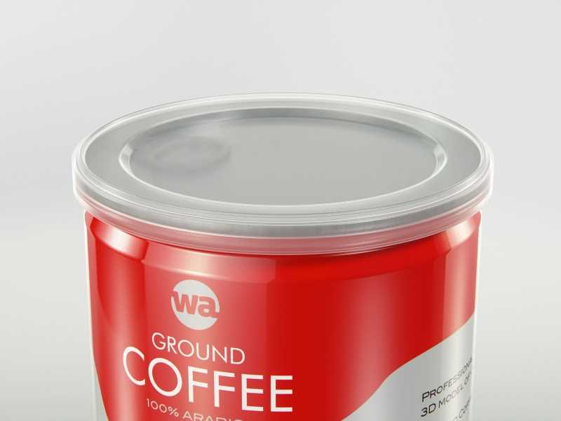 Coffee Metal Can 250g packaging 3d model