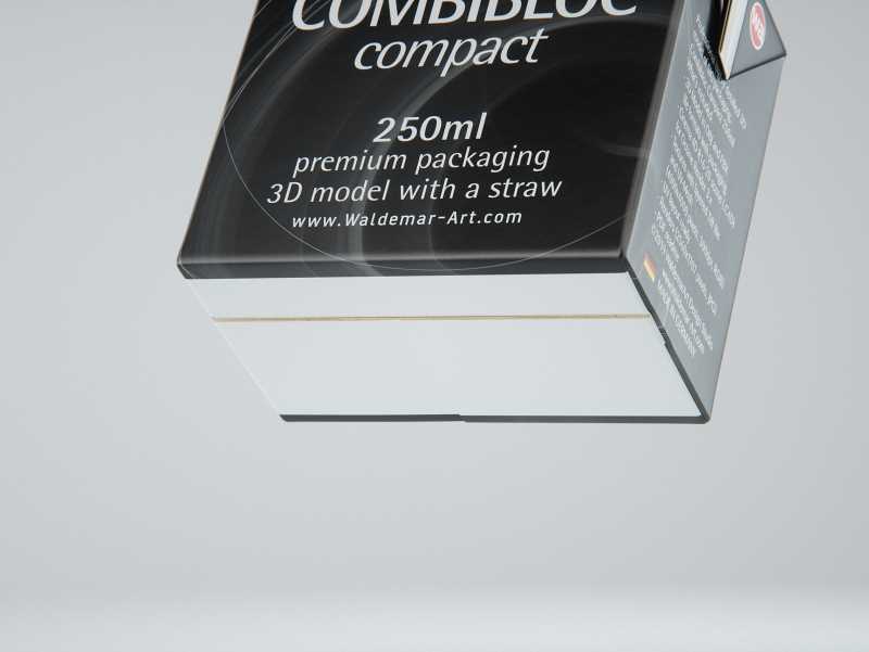 SIG combiBloc Compact 250ml with perforation, straw hole and no opening packaging 3D model