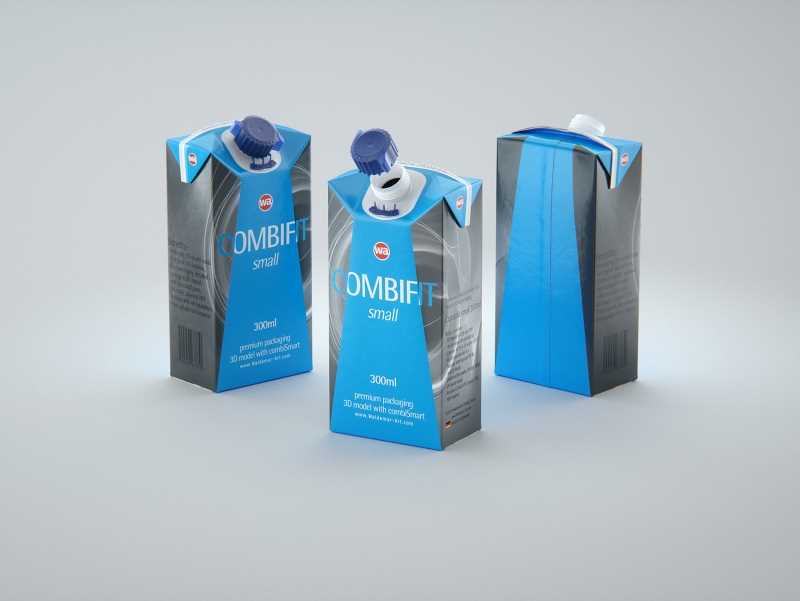 SIG combiFit Small 300ml with combiSmart closure packaging 3D model