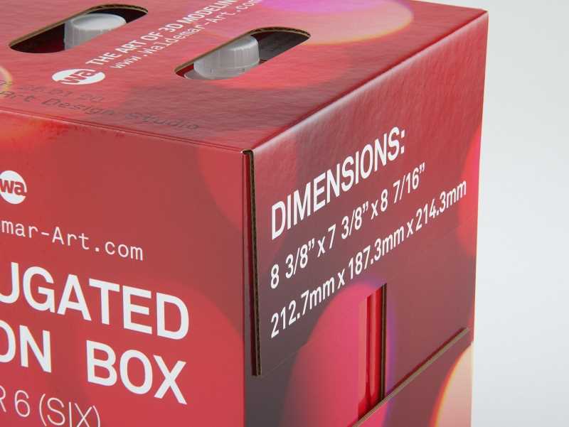 Corrugated Cardboard Box for x6 Tetra Brik Slim 1000ml 3D model pack