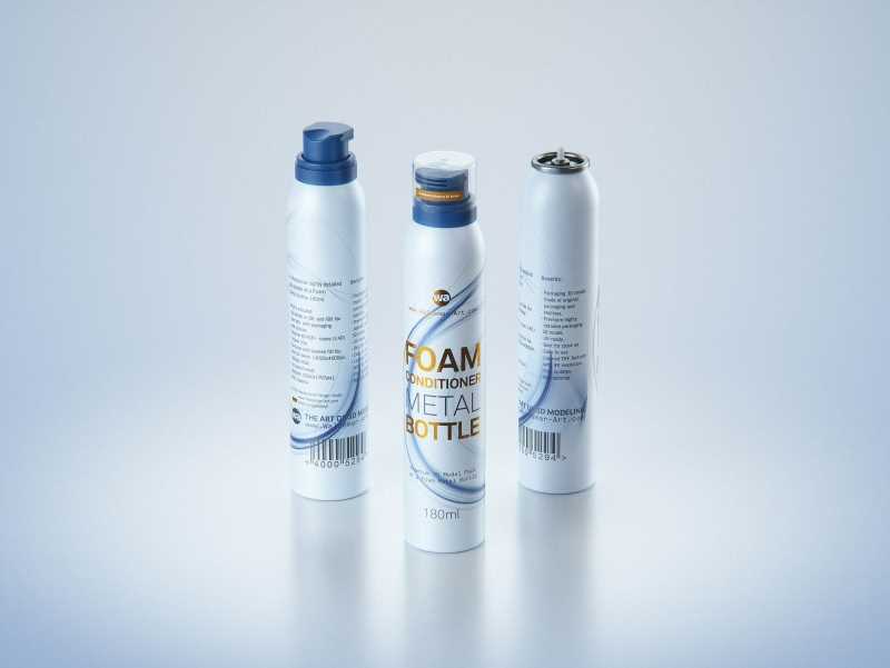 Foam Hair Conditioner 180ml metal bottle packaging 3d model