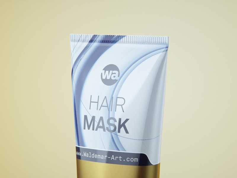 Hair Mask Plastic Tube 200ml packaging 3d model