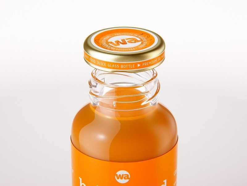 Packaging 3D model of Baby Food Juice Glass Bottle 200ml