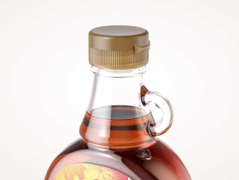 Maple Syrup Glass bottle 250ml 3D model pack (clear glass)
