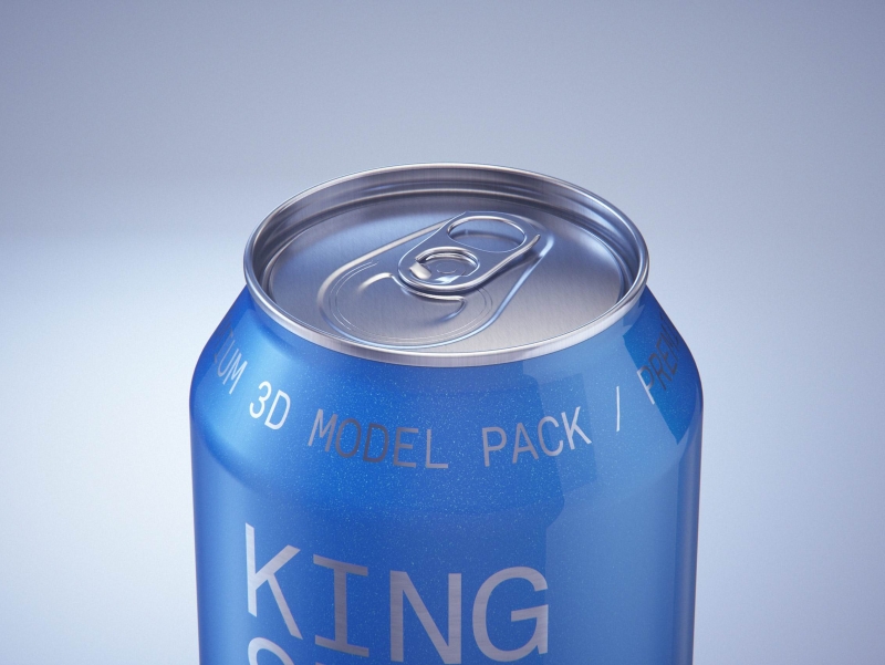 Ball/Rexam Metal King Size Can 750ml Premium packaging 3D model pack