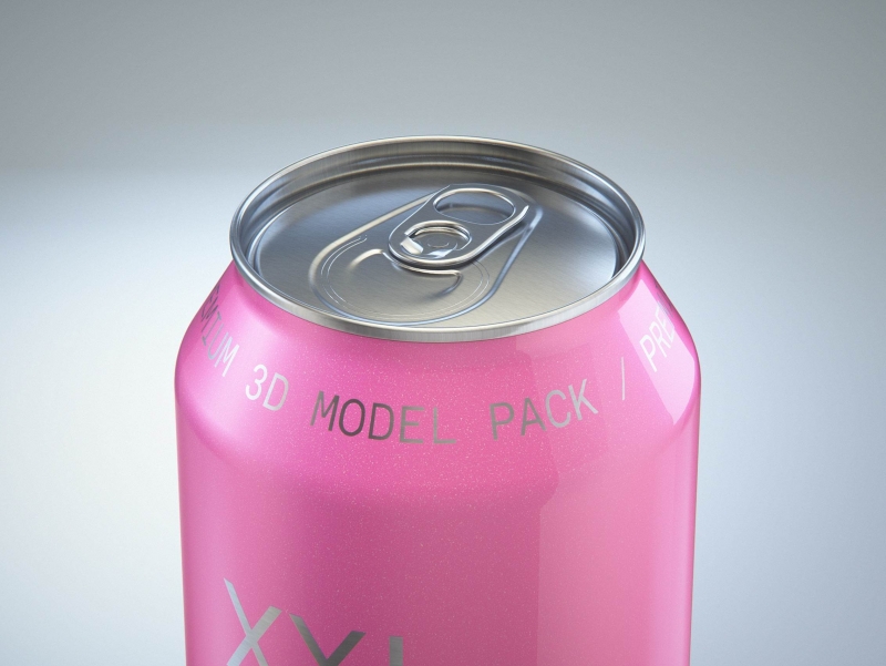 Ball/Rexam Metal XXL Size Can 900ml Premium packaging 3D model pack