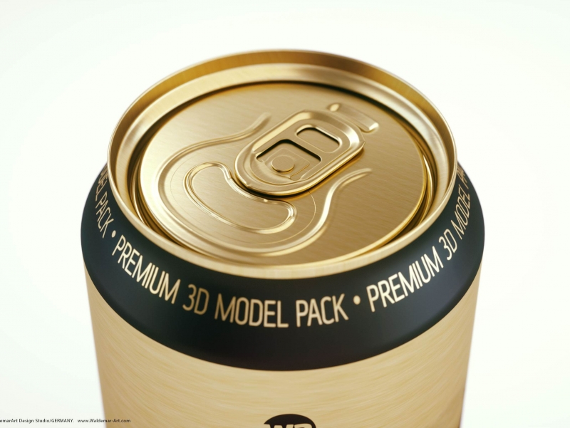 Ball/Rexam Metal Standard Beer/Soda Can 568ml 3D model