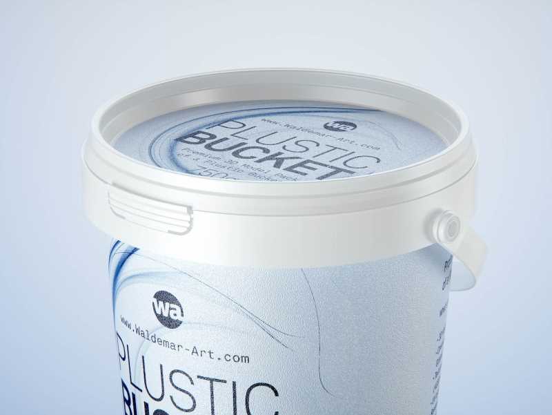 Plastic Bucket 750g packaging 3D model