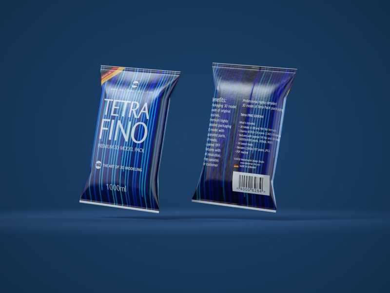 Tetra Pack FINO Continuous 1000ml Professional Packaging 3D model