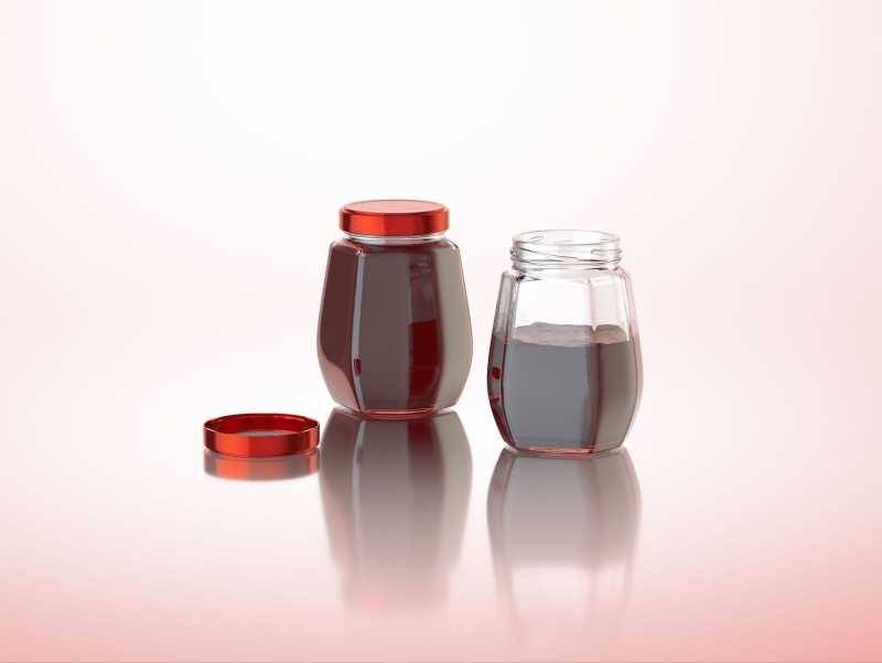 Berries - packaging 3d model of a jar for jam or jelly