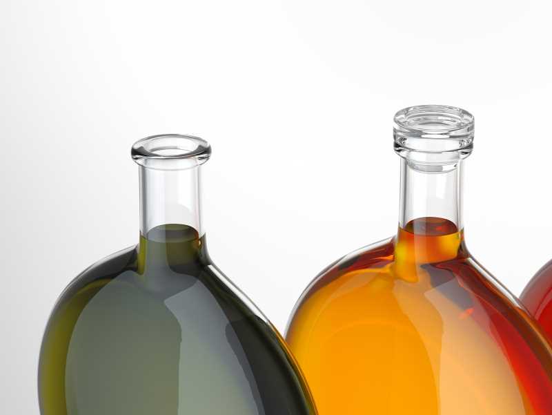 Solar - packaging 3d model of the glass bottle for various products