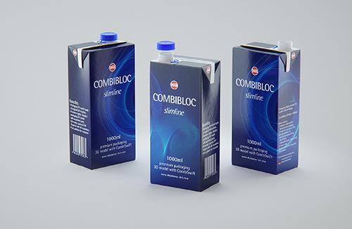 SIG Combidome 750ml premium carton packaging 3D model pak