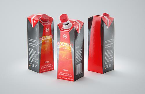 Packaging 3D model of the Whipped Cream Metal Bottle 250ml