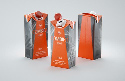 SIG DOME (CombiDome) 750ml with tethered cap DomeTwist premium carton packaging 3d model