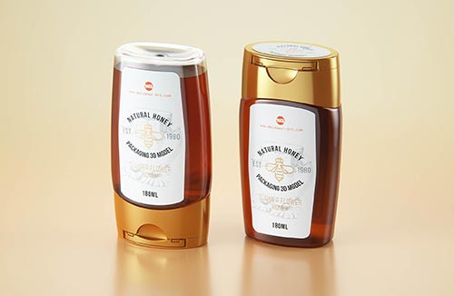 Standard Beer Bottle 3D model NRW 500ml with Crown cork and labels