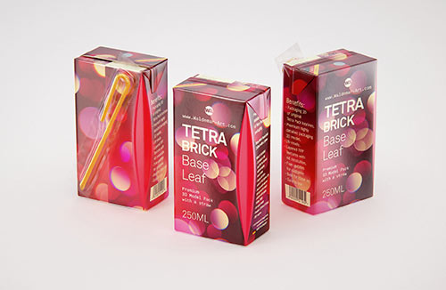 Tetra Pack Prisma 330ml with DreamCap Mock-up - Side view