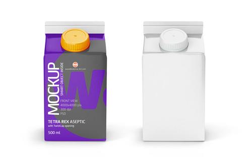 SIG combiBloc Compact 330ml with perforation, straw hole and no opening packaging 3D model