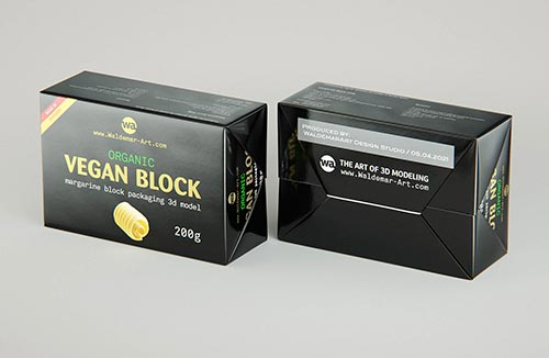 Packaging 3D model of Elopak Pure-Pak Diamond Curve 250ml