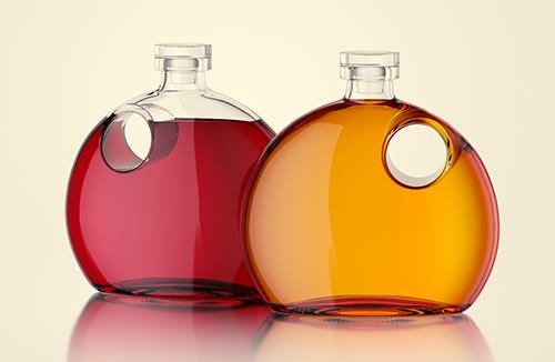 Pirate - packaging 3d model of a glass bottle for alcohol products