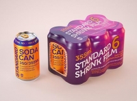 6 (six) Shrink Film pack with Soda Can 350-355ml (WITHOUT WRINKLES) professional 3d packaging model pack