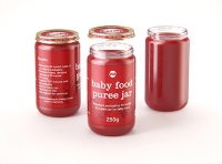 Baby Food Fruit Puree Glass Jar 3D model 250g