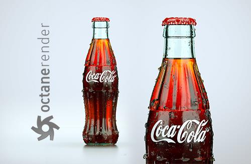 Free packaging 3D Model and Scene of Coca-Cola bottle (Octane Render)