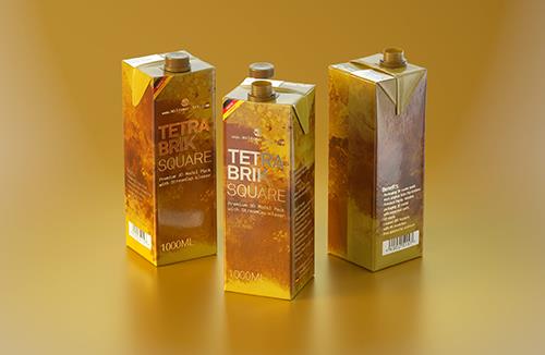 Tetra Pack Brick Square 1000ml with StreamCap Premium Packaging 3d model pak
