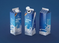 Tetra Rex 1000ml carton packaging 3d model with TwistCap