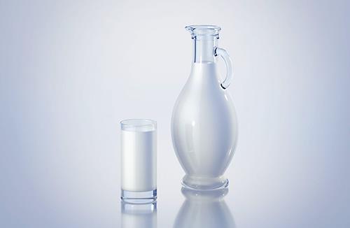 Amphora - 3D model of the glass bottle for dairy products