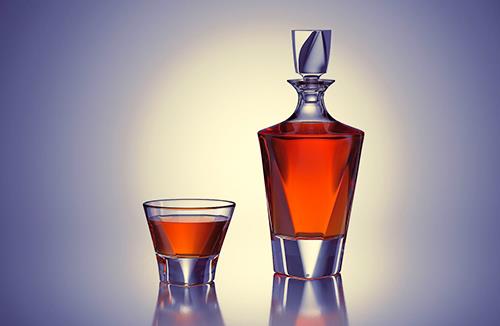 Triangle - packaging 3D model of the Decanter for alcohol products