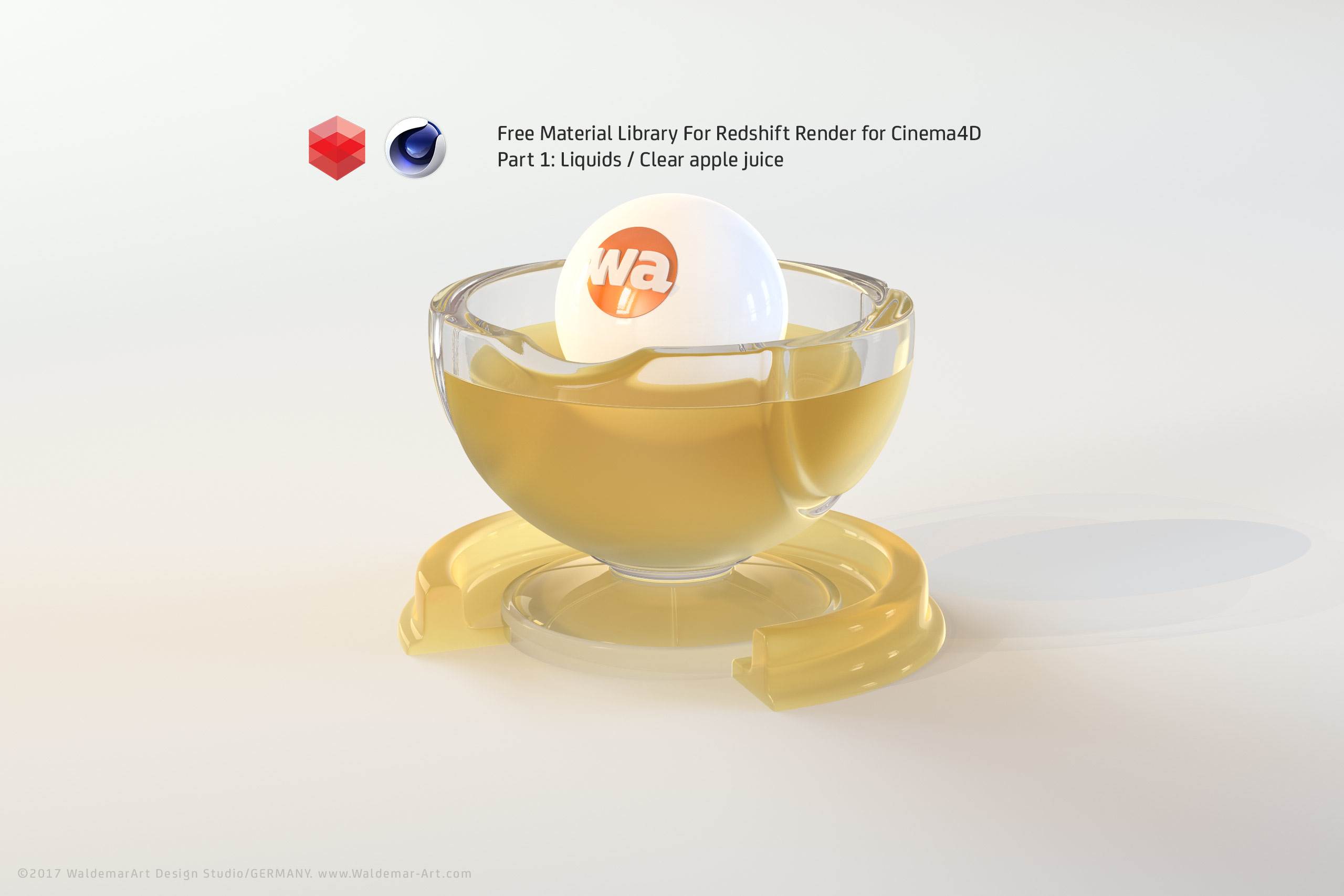 Free Redshift Material Pack/Library for Cinema 4D - Part 1 - Liquids