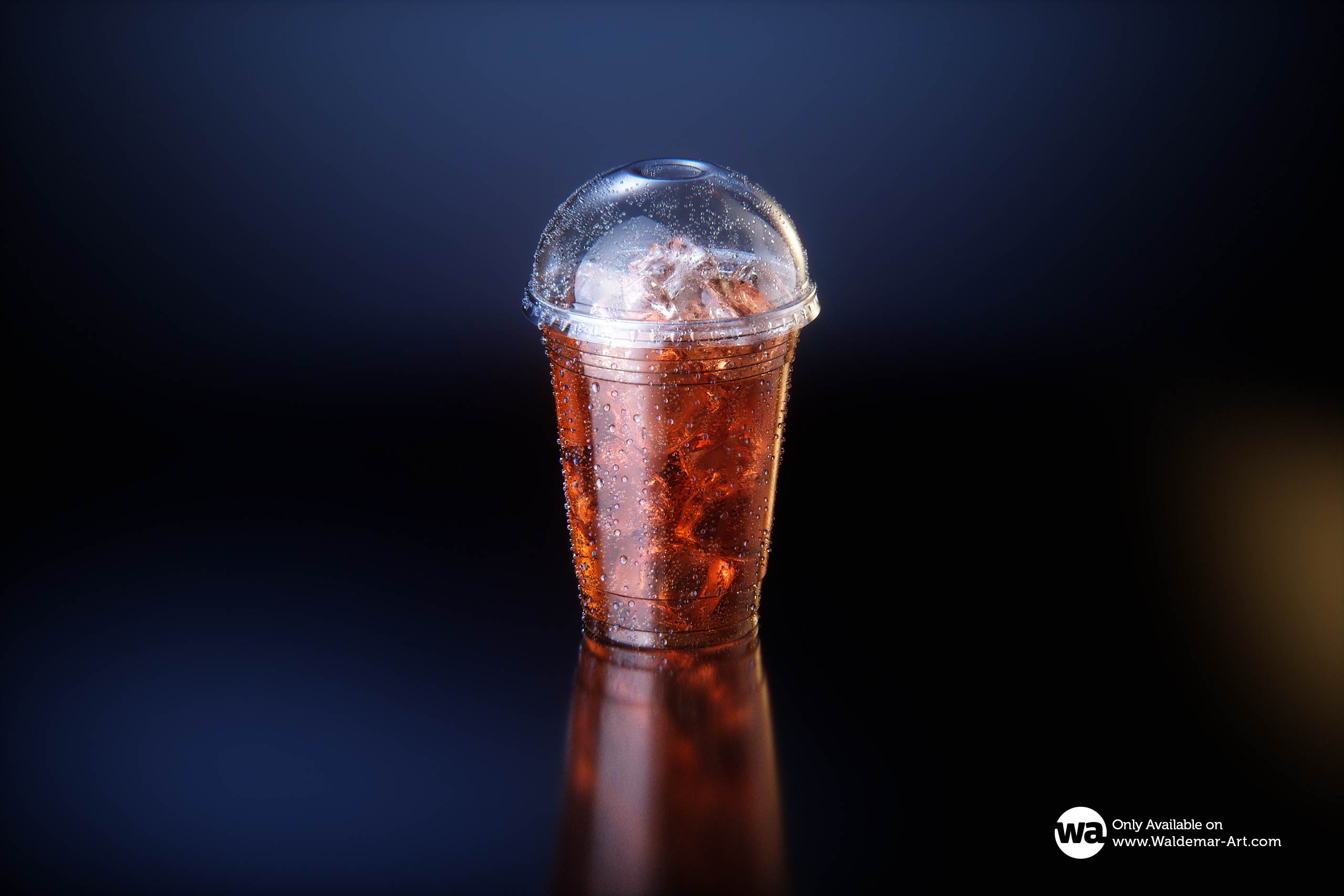 Premium 3D Model of a Cola Plastic Cup 16oz with DOME lid, Filled with Ice Cubes, Covered in Water Condensation, and Containing Bubbles in the Liquid