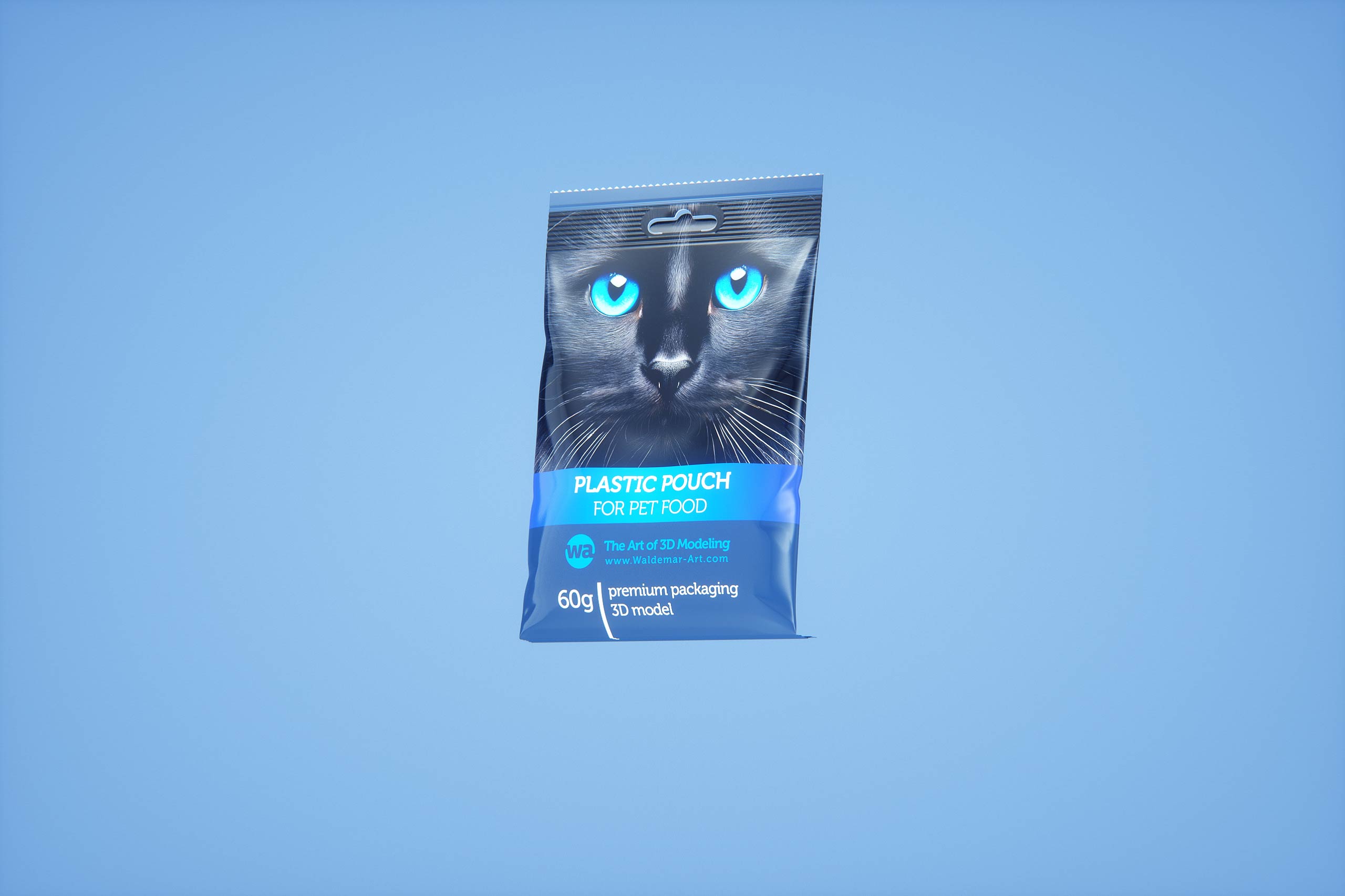 Carton multi-pack tray for 16x60g plastic pouches of pet food premium 3d model