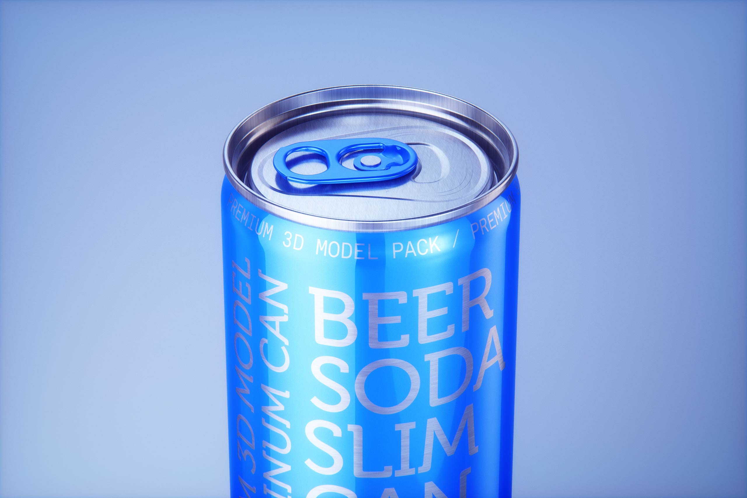 Premium 3D Model of 200ml Slim Soda Can Packaging