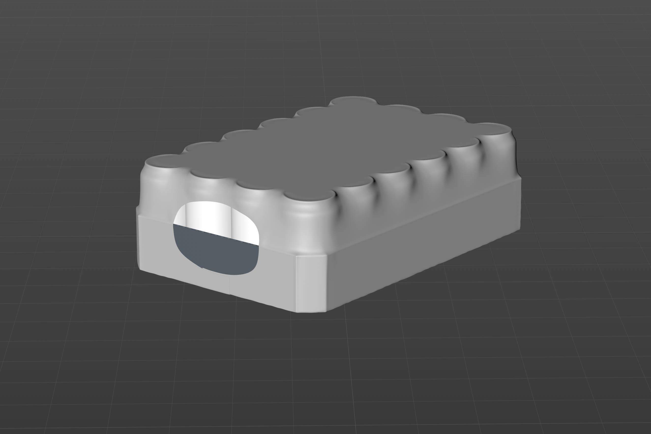 Multi-pack of 24x330ml Standard Beer/Soda Cans packed in cardboard and wrapped in shrink film premium packaging 3d model