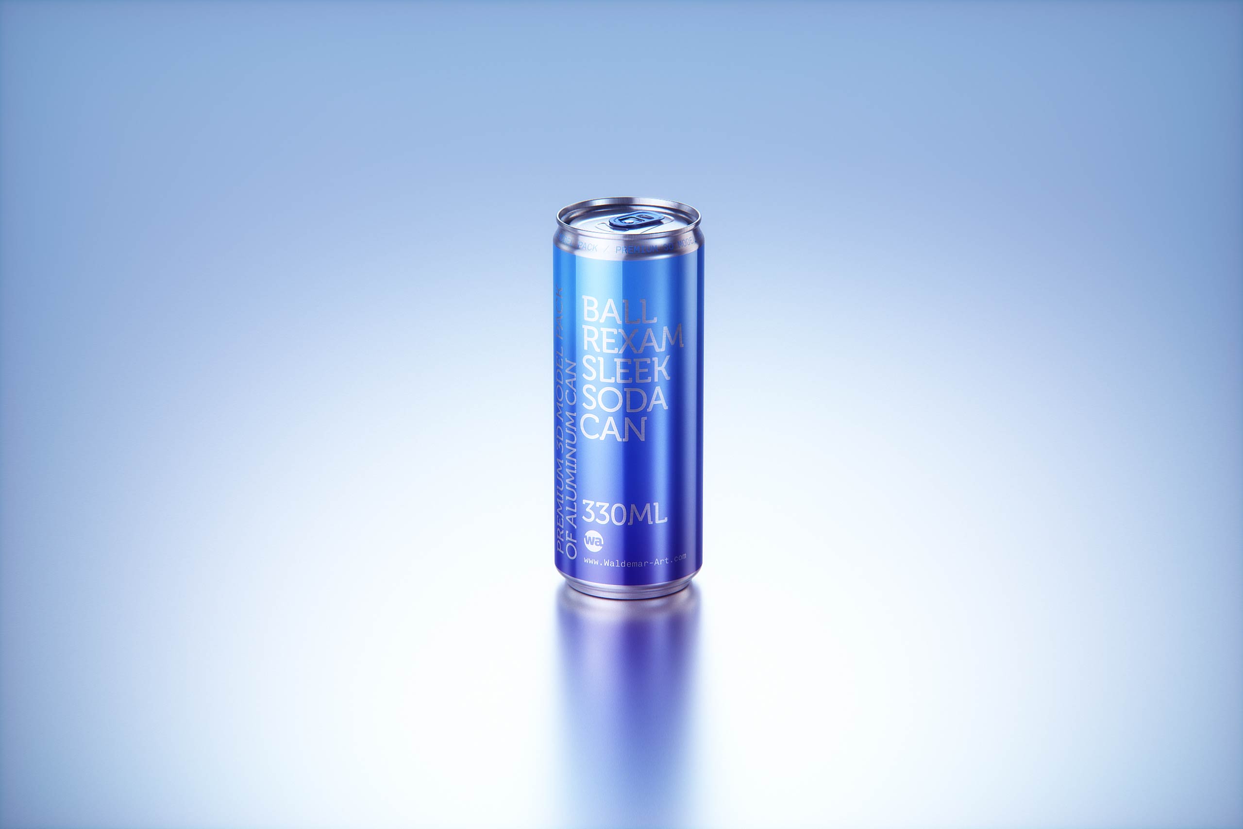Multipack of 24x330ml Sleek Soda Cans packed in cardboard and wrapped in shrink film premium 3d model