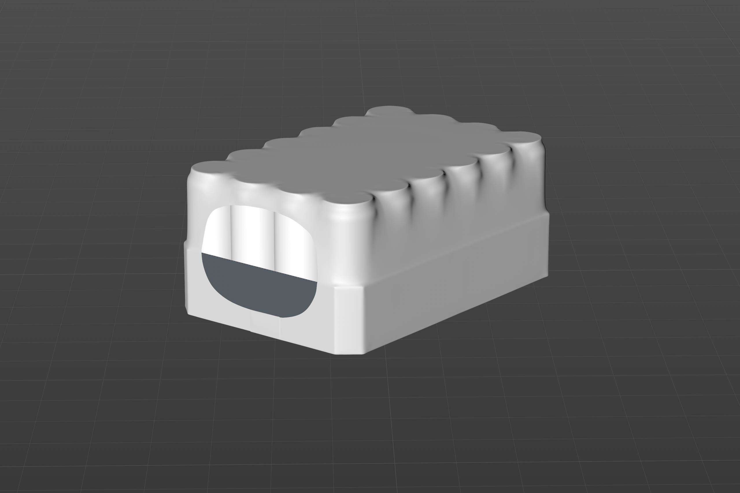 Multi-pack of 24x500ml Standard Beer/Soda Cans packed in cardboard and wrapped in shrink film premium packaging 3d model