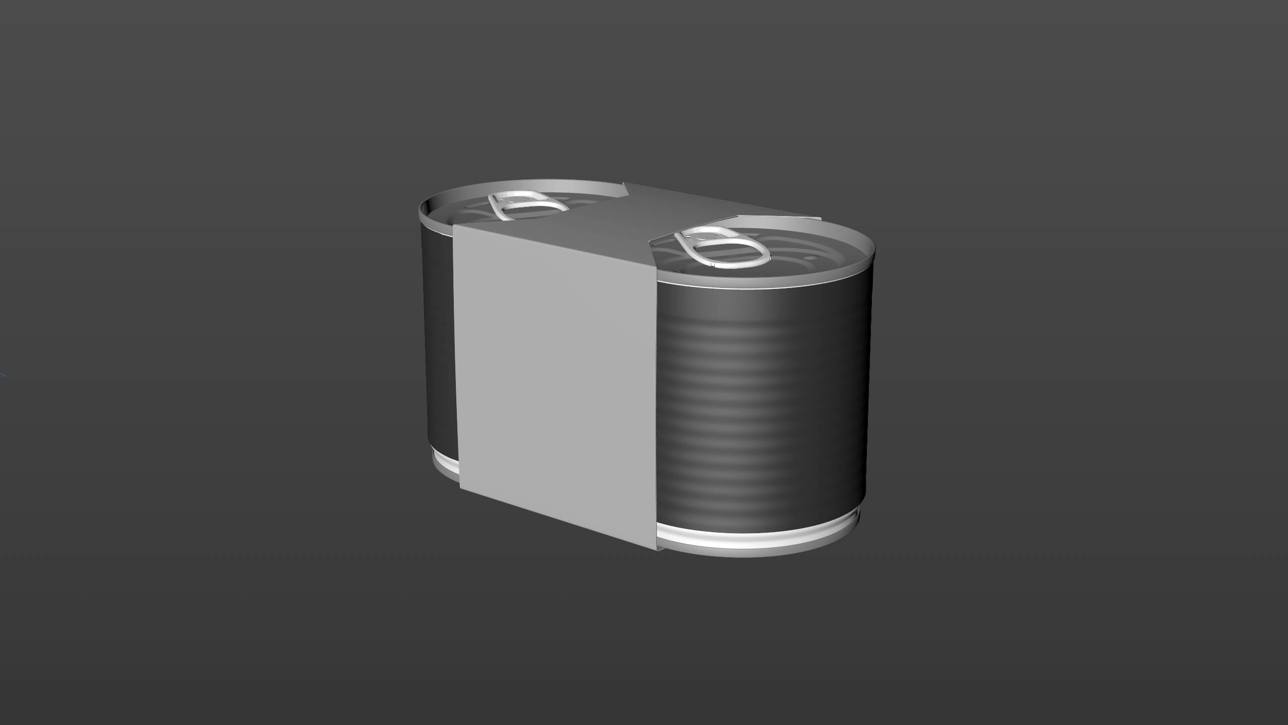 2x140g Metal Can for Canned Food Carton Pack 3D model