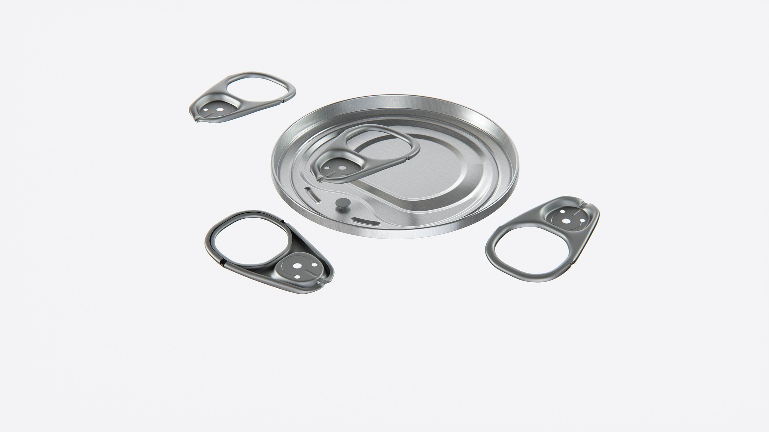 2x60g Metal Can for Canned Food Carton Pack 3D model