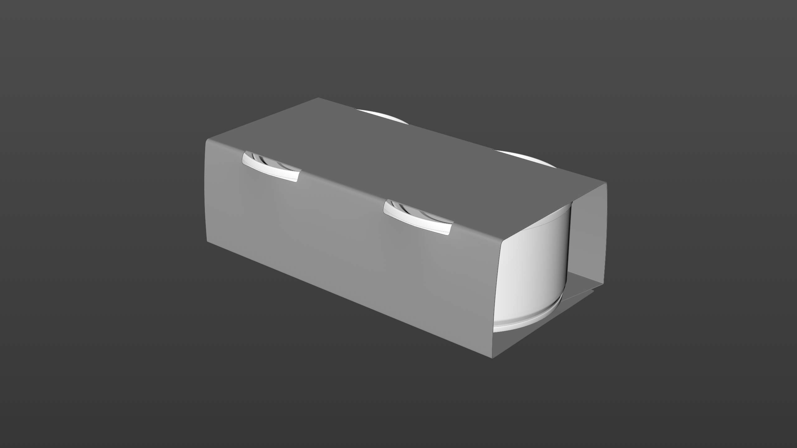 2x60g Metal Can for Canned Food Carton Pack 3D model